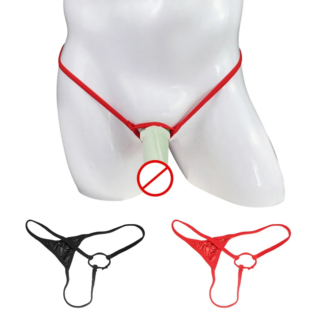 New Men Sexy Lingerie String Thong With Hole T-back Solid Sexy Gay Underwear Comfortable T Pants Men's Underwear