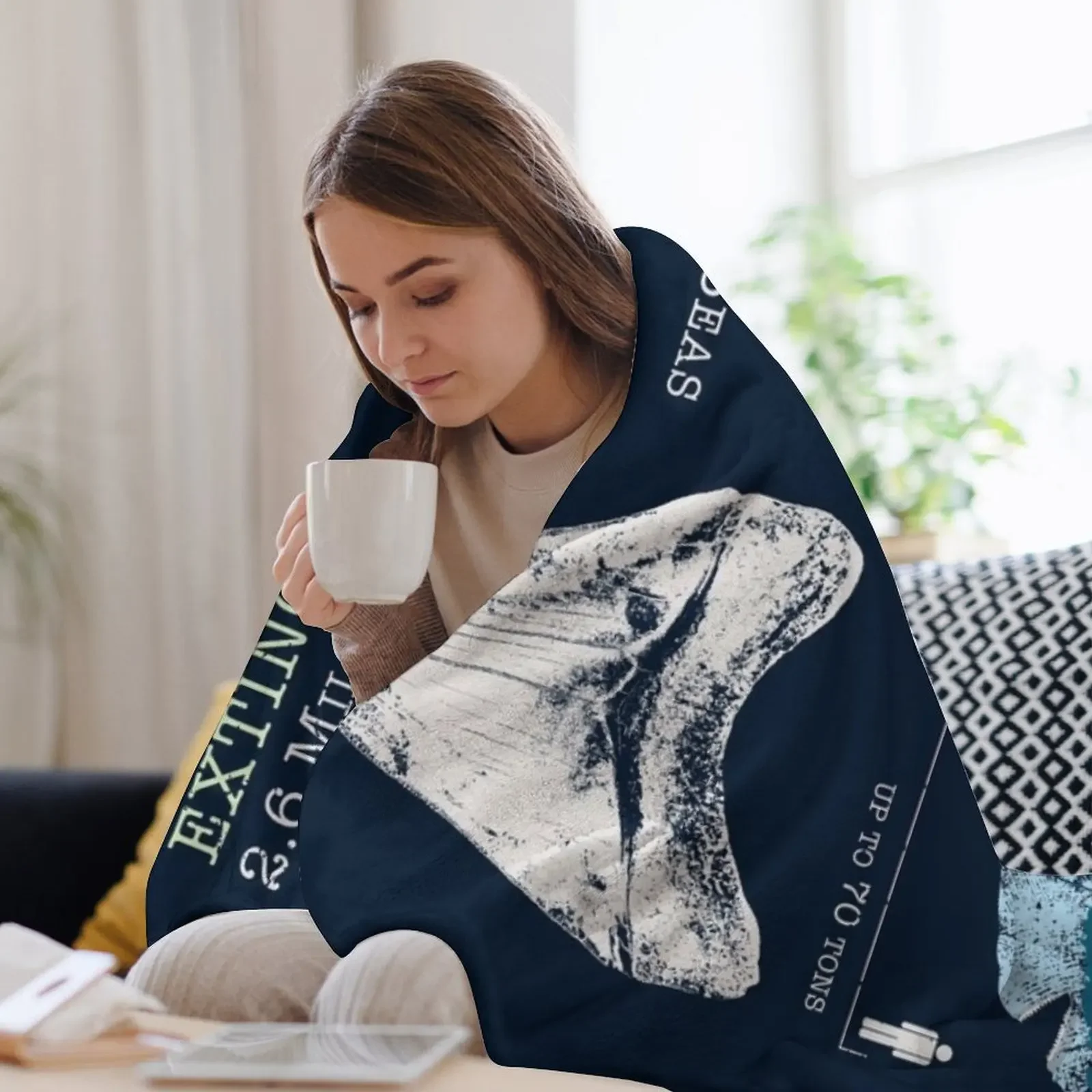 Megalodon Facts плюшевый плед