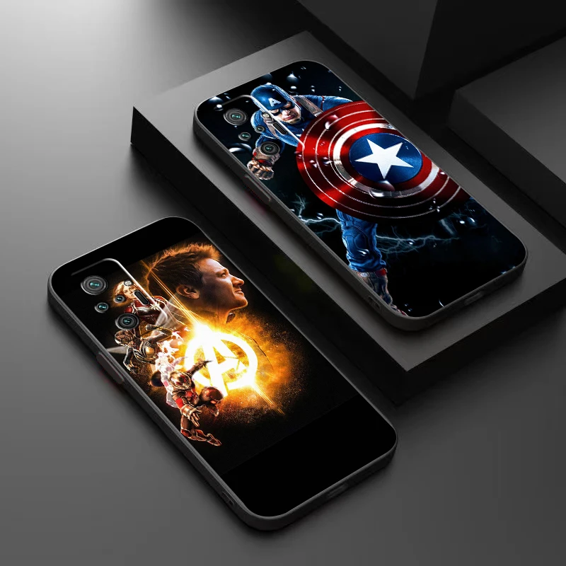 

MARVEL The Avengers Phone Case For Xiaomi Redmi 7 8 7A 8A 9 9i 9AT 9T 9A 9C Note 7 8 2021 8T 8 Pro Silicone Cover Black Funda