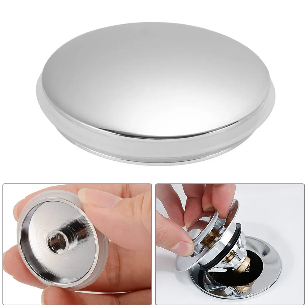 

1pc Sink Plug Waste Plug 38mm Basin Plug Sink Drainer Strainer Stopper Filter Brass Chrome Click Clack Easy Pop-Up