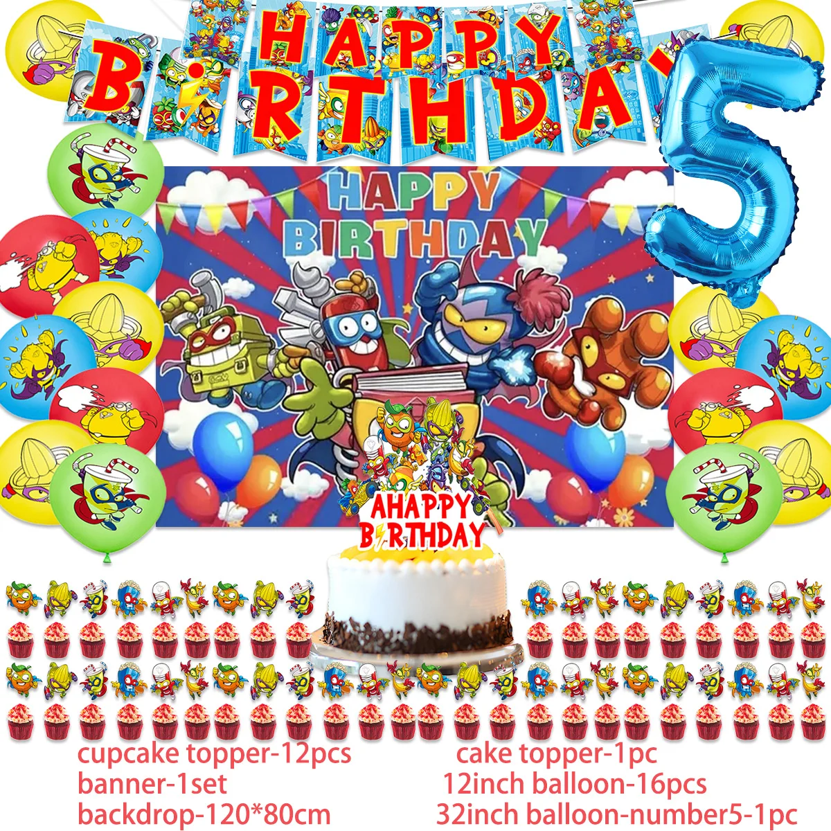 Тема Superthings товары для дня рождения декор воздушный шар Super-zings баннер фон