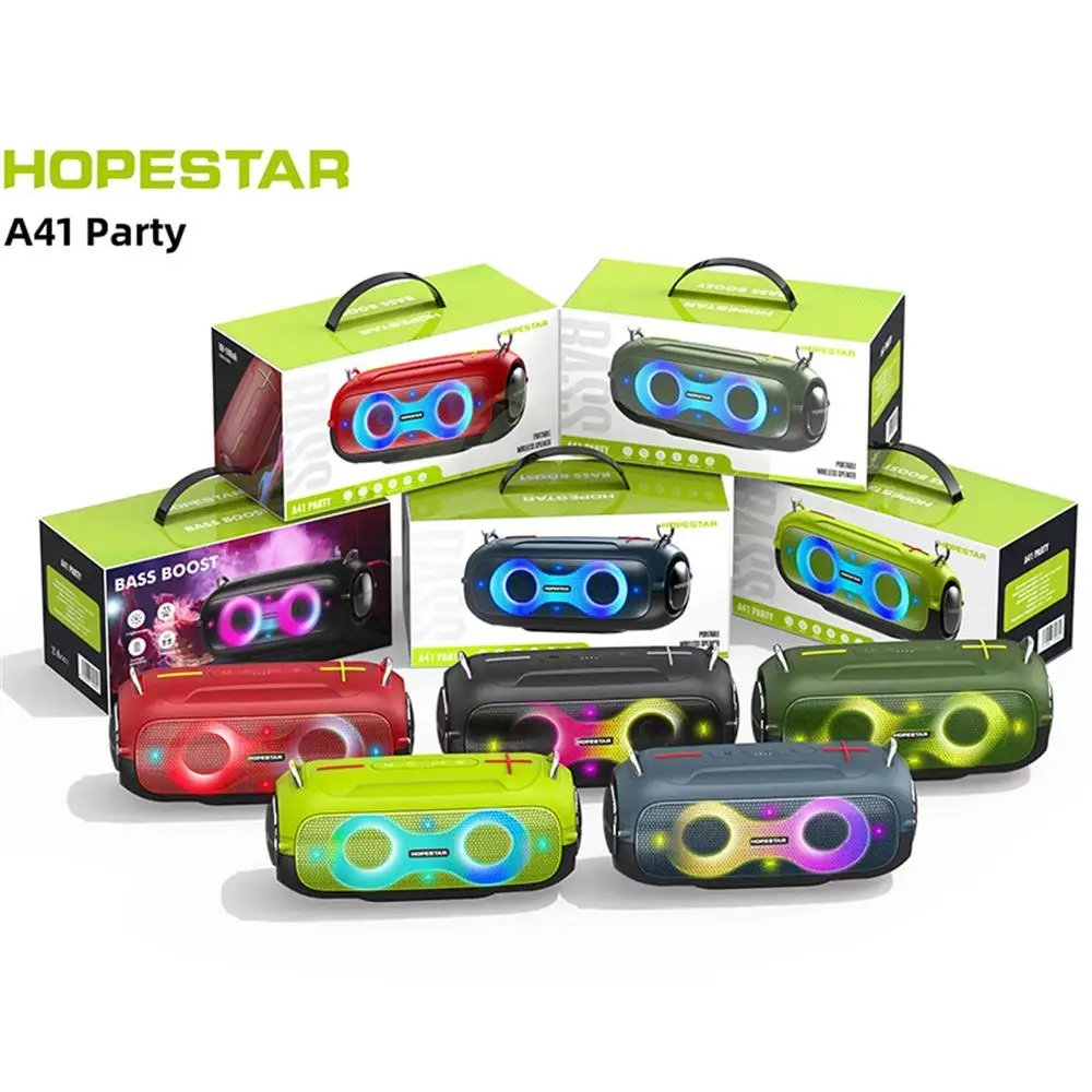 

Беспроводной Bluetooth-динамик HOPESTAR A41Party, портативная Водонепроницаемая уличная RGB-лампа высокой мощности, TWS сабвуфер, аудио для дома и офиса