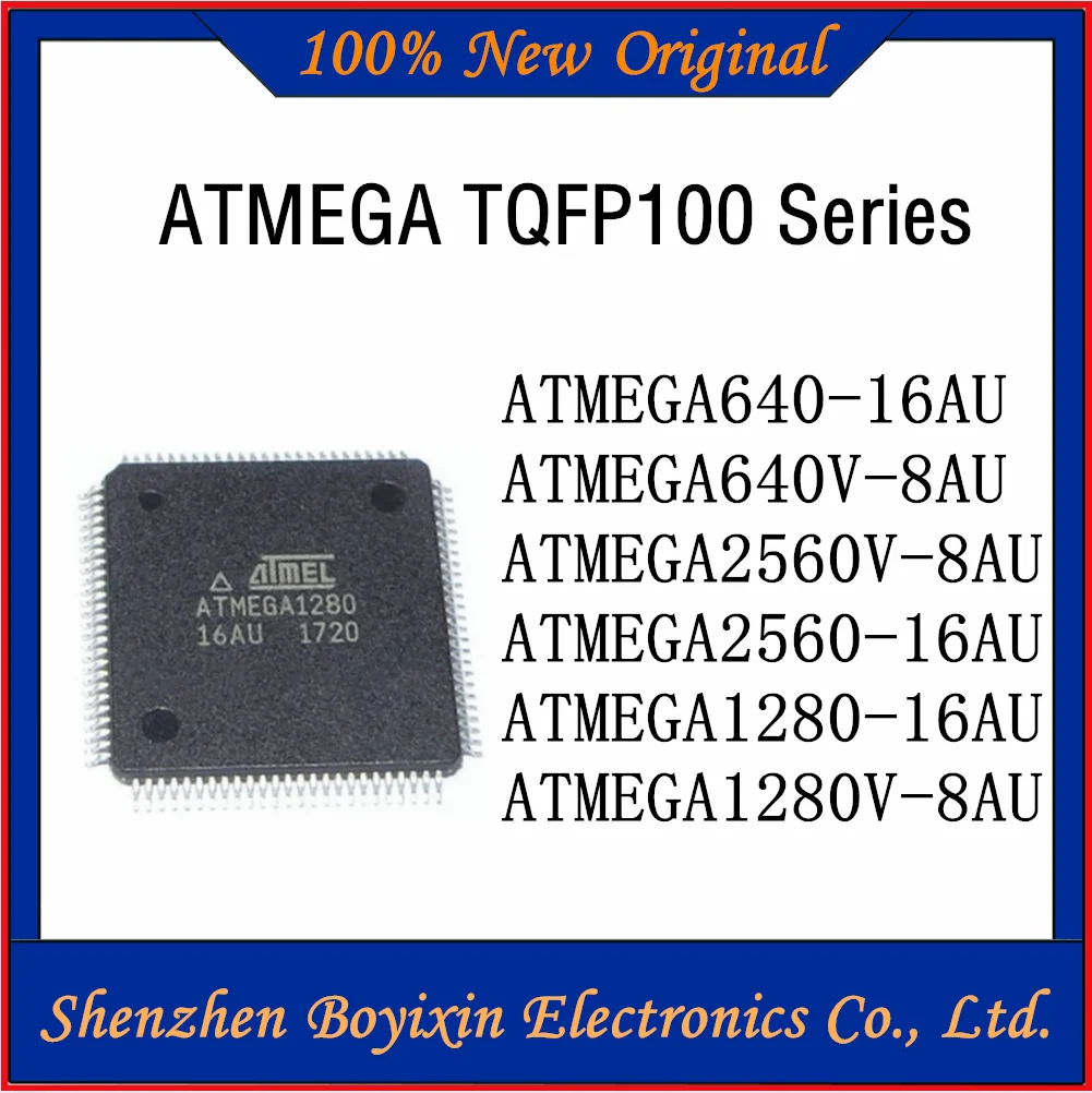 

ATMEGA640-16AU ATMEGA640V-8AU ATMEGA1280-16AU ATMEGA1280V-8AU ATMEGA2560-16AU ATMEGA2560V-8AU ATMEGA IC MCU Chip TQFP-100