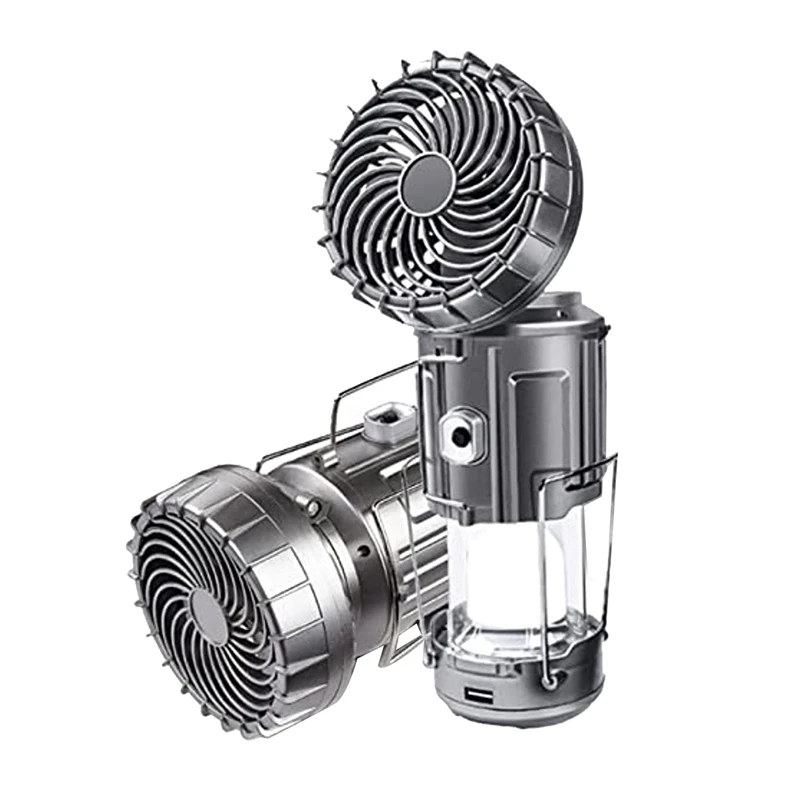 

Solar Camping Fan With Lantern Suitable For Hurricane/Outdoor/Car Camping Equipment EU Plug