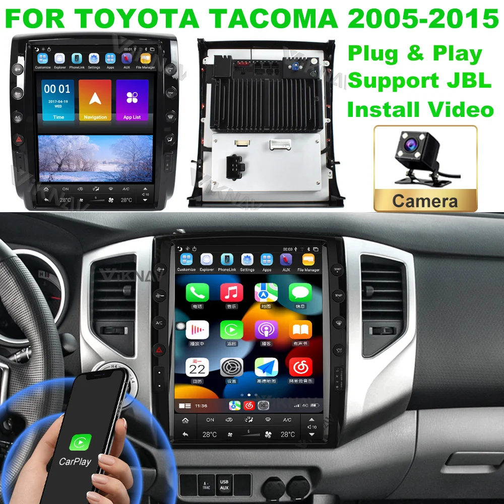 Автомагнитола PX6 12 1 дюйма Android с экраном для TOYOTA Tacoma 2 N200 Hilux 2005-2015 DVD мультимедиа