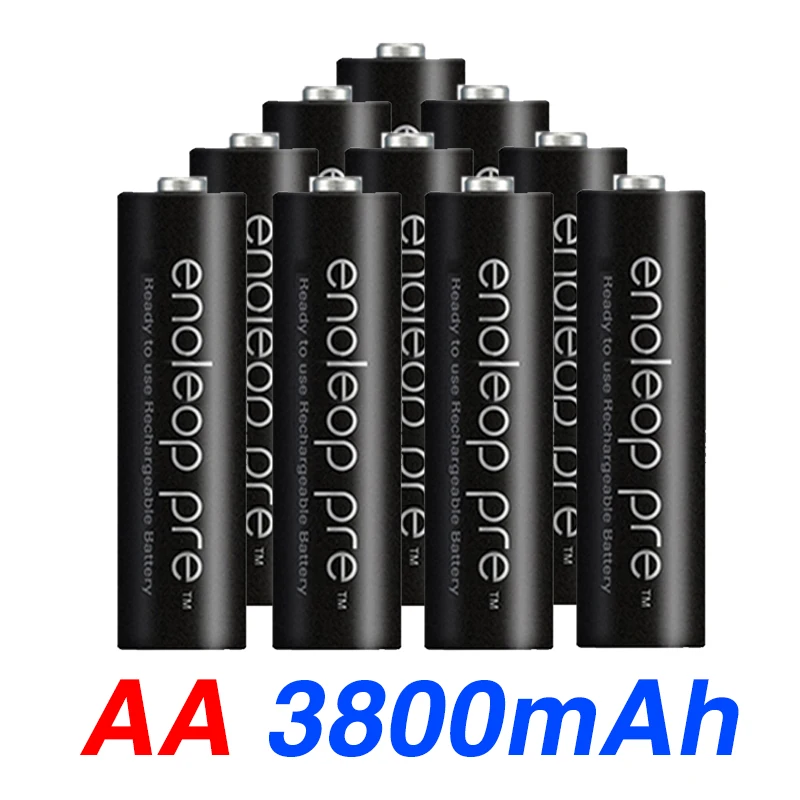 

Eneloop-batería recargable para linterna de juguete, pila de 4 piezas, Aa, Pro, 3800 MAH, 1,2 V, NI-MH, precalentada