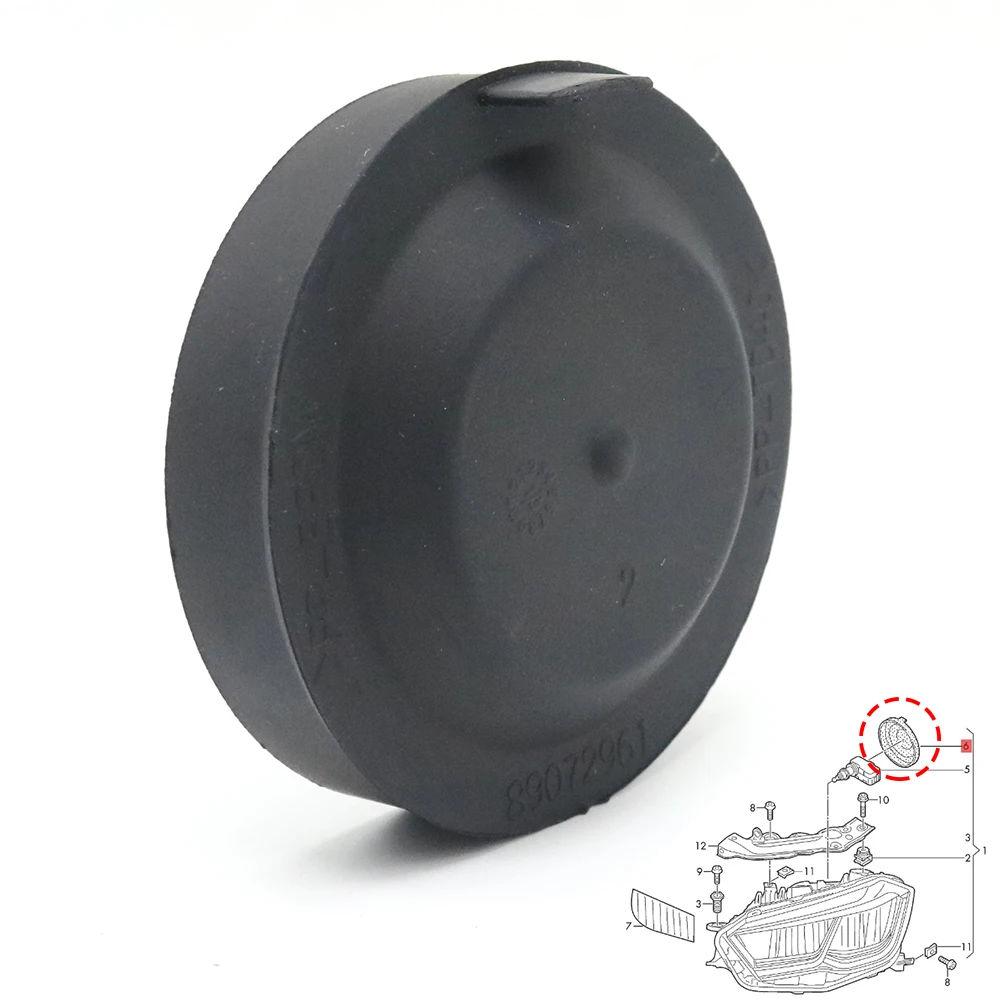 

Уплотнительная крышка лампы фары, пылезащитный чехол для VW Passat B6 B7 B8 Golf Polo 6R 9N Multivan Transporter California T-Cross T-Roc