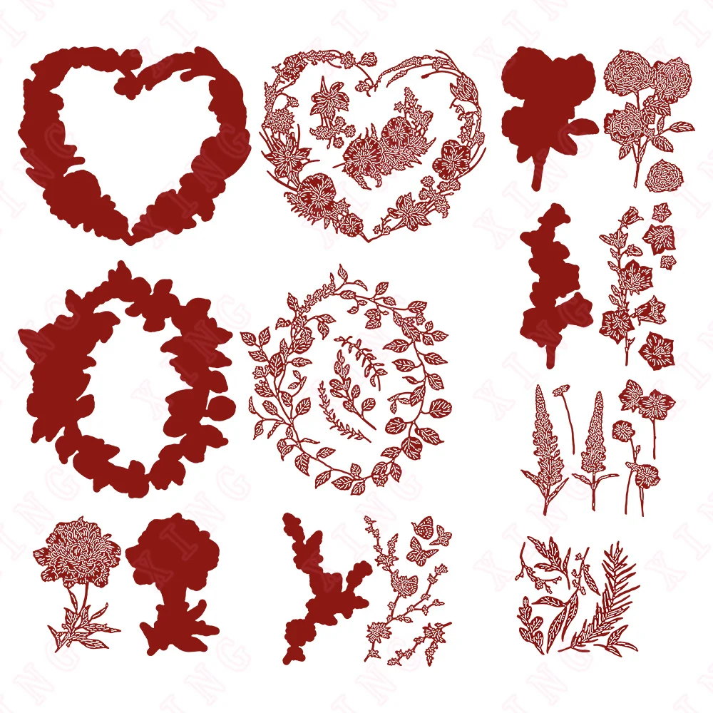 

New Metal Cutting Dies Scrapbook Decoration Embossing Template Diy Album Card Handmade Craft Ring-a-ring-a-posy Collection Molds