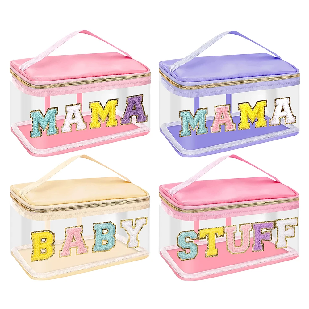 

Letter Patches Cosmetic Bag Women Fashion Travel Make up Cosmetic Bags Makeup Pouch Baby Snakes Stuff Makeup Nylon Toiletry Bag
