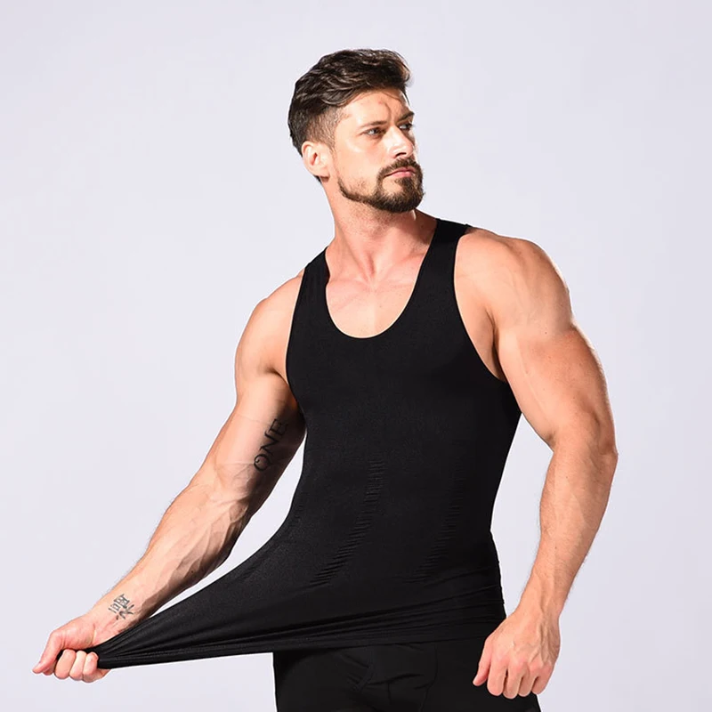 

Компрессионный жилет-футляр для живота и тела, рубашки, гинекомастия, утягивающее белье для тренировки талии и живота для мужчин