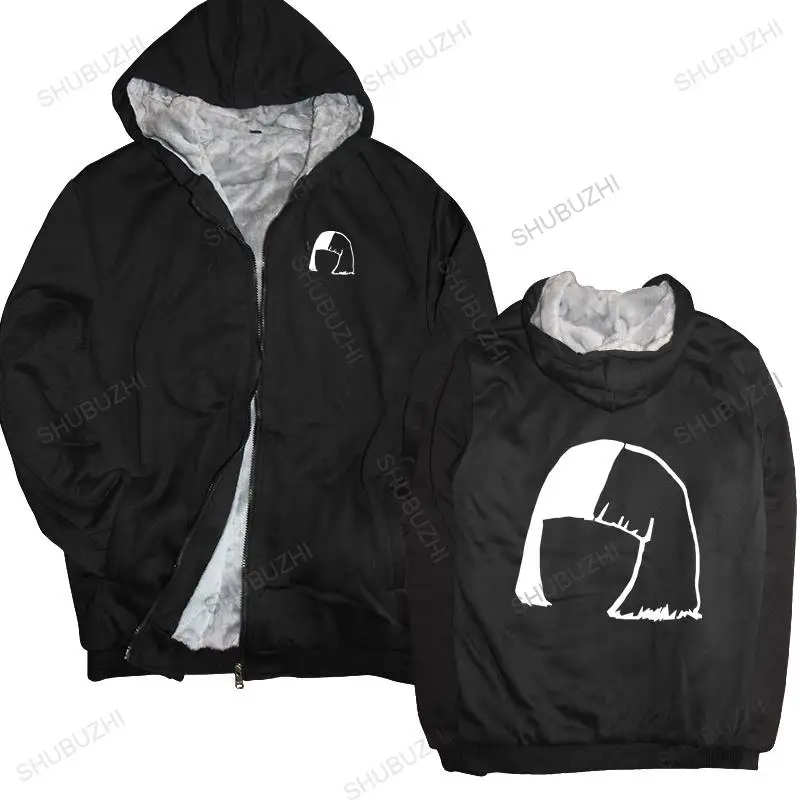 

Man black zipper thick hoodies Brand Clothing Tops coats hooded Short Sia Head Art unisex Outwear men sweatshirt zipper