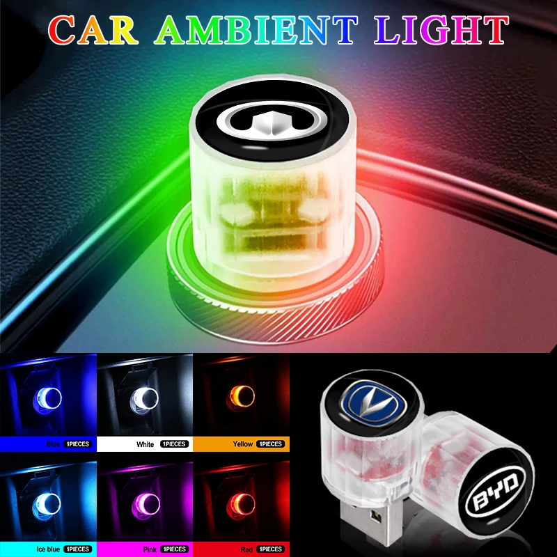 

1pcs Auto Interior Car Mini USB LED Ambient Lights for Geely Ic Panda Ck Emgrand Ec7 Mk Gc7 X7 GE SC7-RS Sport Parts Accessories