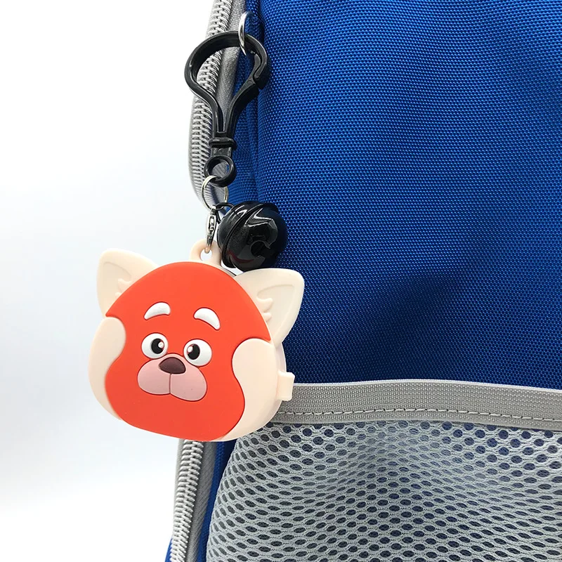 Поворачивающаяся красная поп-кольцо панда кавайная силиконовая лента с брелоком