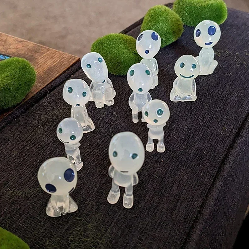 10 Упаковок Светящихся Миниатюр С Изображением Инопланетянина Синие И Зеленые