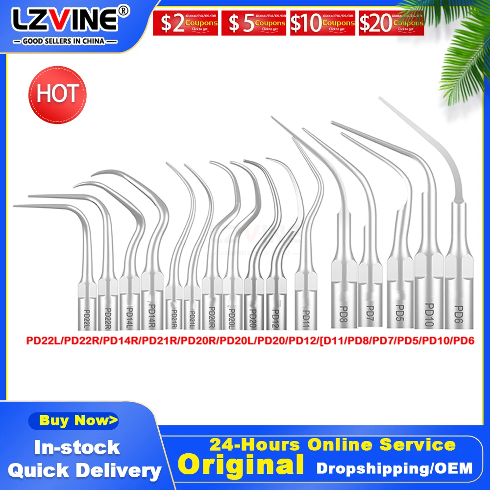 

1PCS For EMS Woodpecker Refine Ultrasonic Scaler Handpiece Tip Dental Scaler Scaling Tips P1 PD1 P3 P3D PD3 P4 P4D PD4 PD3 Tools