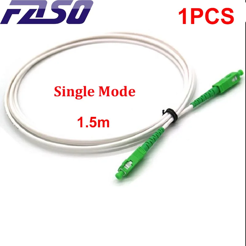 

1Pcs Sc Apc Sx Core Fiber Patch Cord SM 3.0mm G652D Fiber Optic Jumper White LSZH Jacket