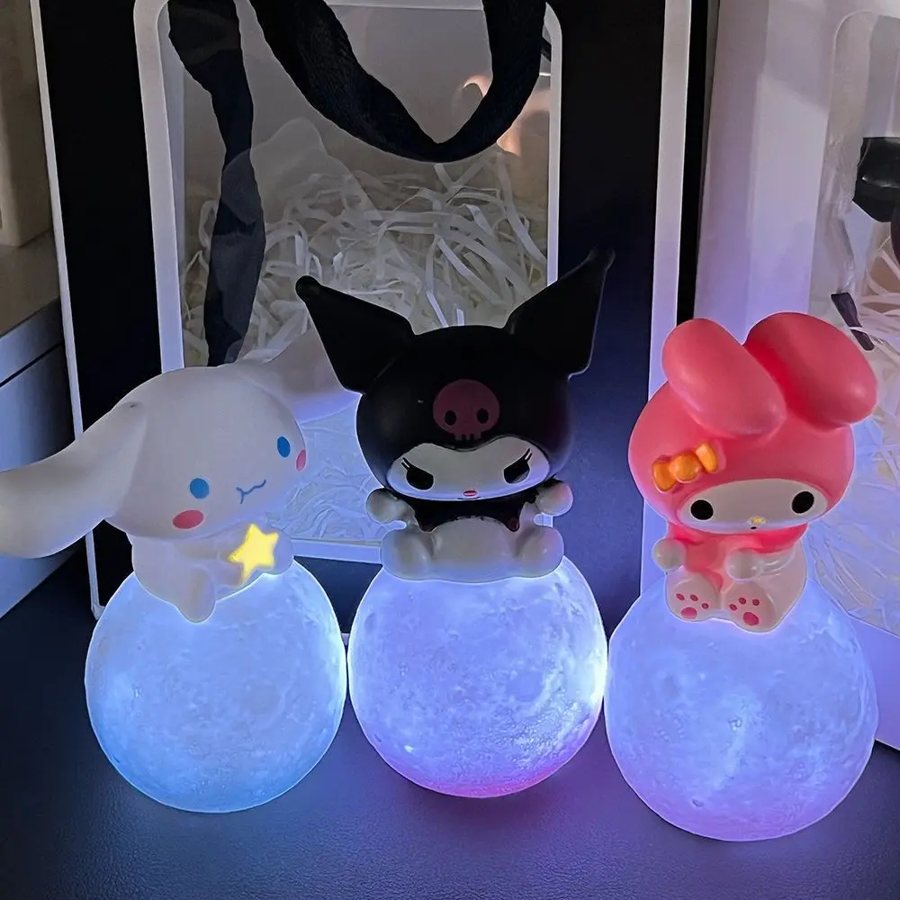 

Hello Kitty Sanrio ночник искусственное аниме Kuromi Cinnamoroll Светодиодная лампа Милая спальня прикроватная комната украшение милые детские подарки
