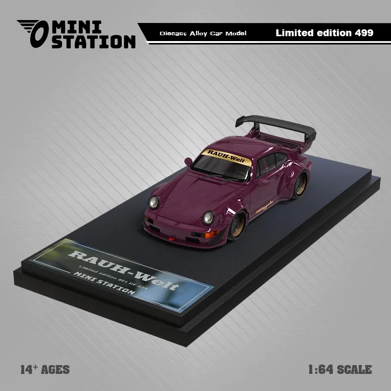 

(Pre-order) Mini Station 1:64 RWB 964 Metallic Purple limited499 Diecast Model Car