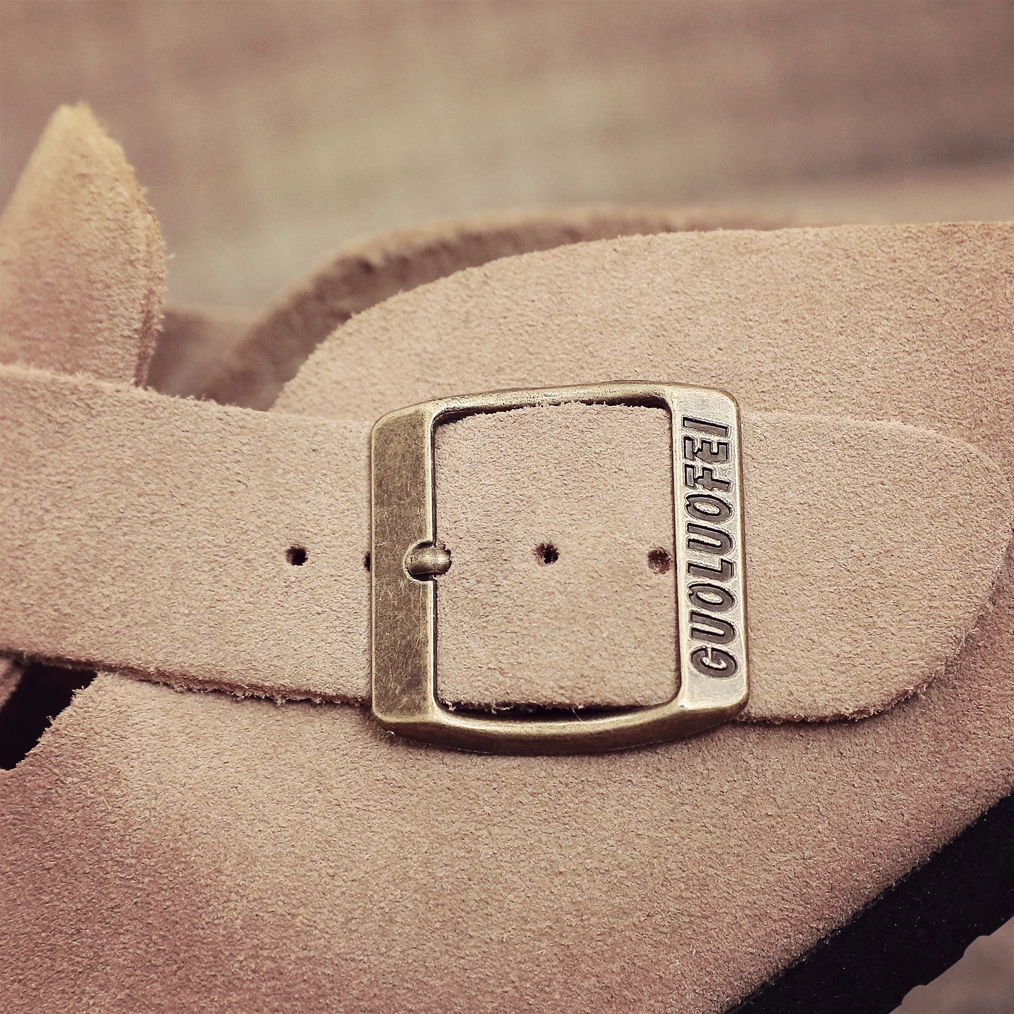 2023 Spring Women's Closed Toe Slippers Cow Suede Leather Sandals For Women Men Fashion Mule Clog Slides 35-46