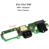 100 original usb charging port dock microphone flex cable for vivo y30 mic charger plug board with earphone jack replacement