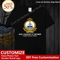 kuwait navy new tops t shirt custom jersey fans diy name number logo high street fashion hip hop loose casual t shirt