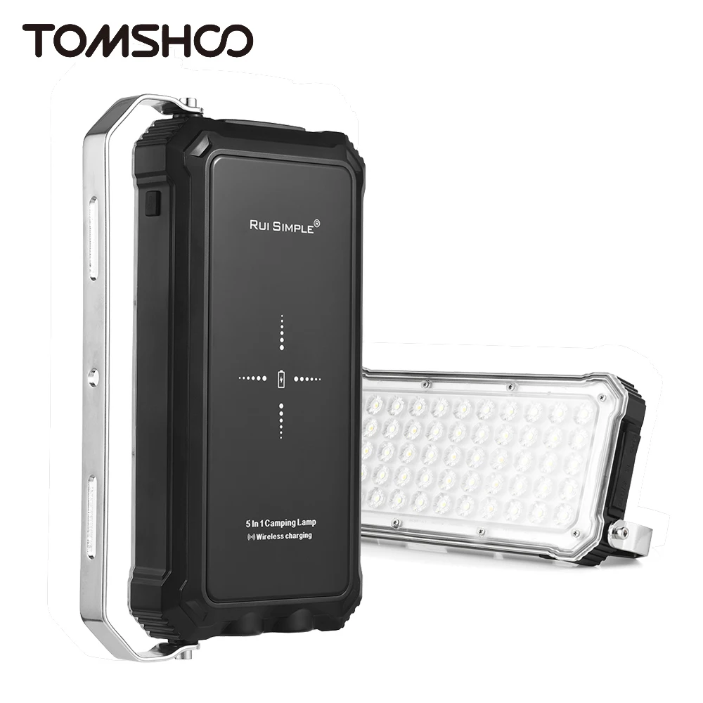

Tomshoo LED Camping Lantern w Wireless Charger 20000mAh USB Rechargeable Outdoor Tent Light Flashlight Lamp for Hiking Emergency