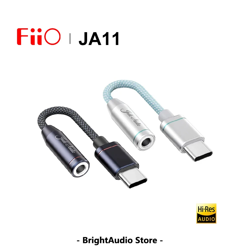 Фото FIIO JadeAudio JA11 HI-RES Тип C на 3,5 мм Аудиоадаптер для наушников USB ЦАП Аудиокабель для телефонов №1