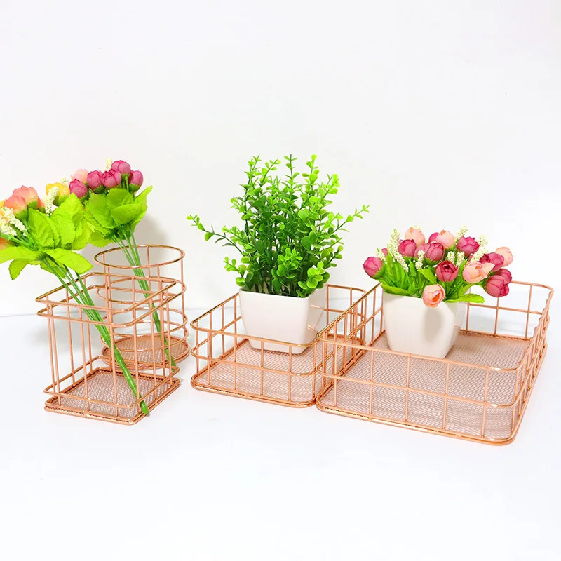 

Скандинавская корзина для хранения косметики и всякой всячины, коробка для хранения, многофункциональный органайзер, стандартная кухонная...