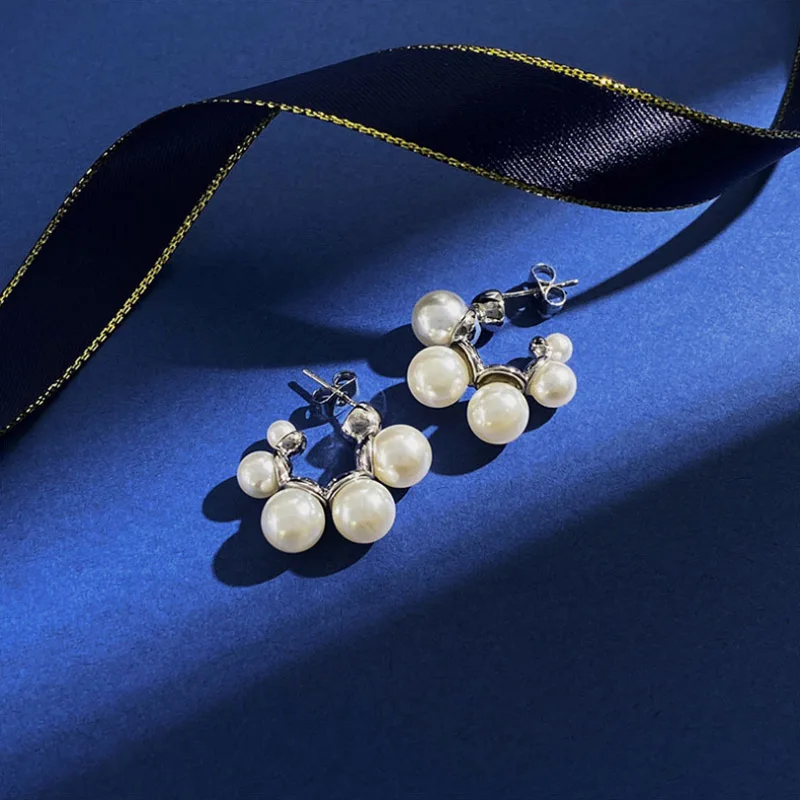 Модные ювелирные изделия Bobokiki новые серьги из титановой стали с серебряной иглой