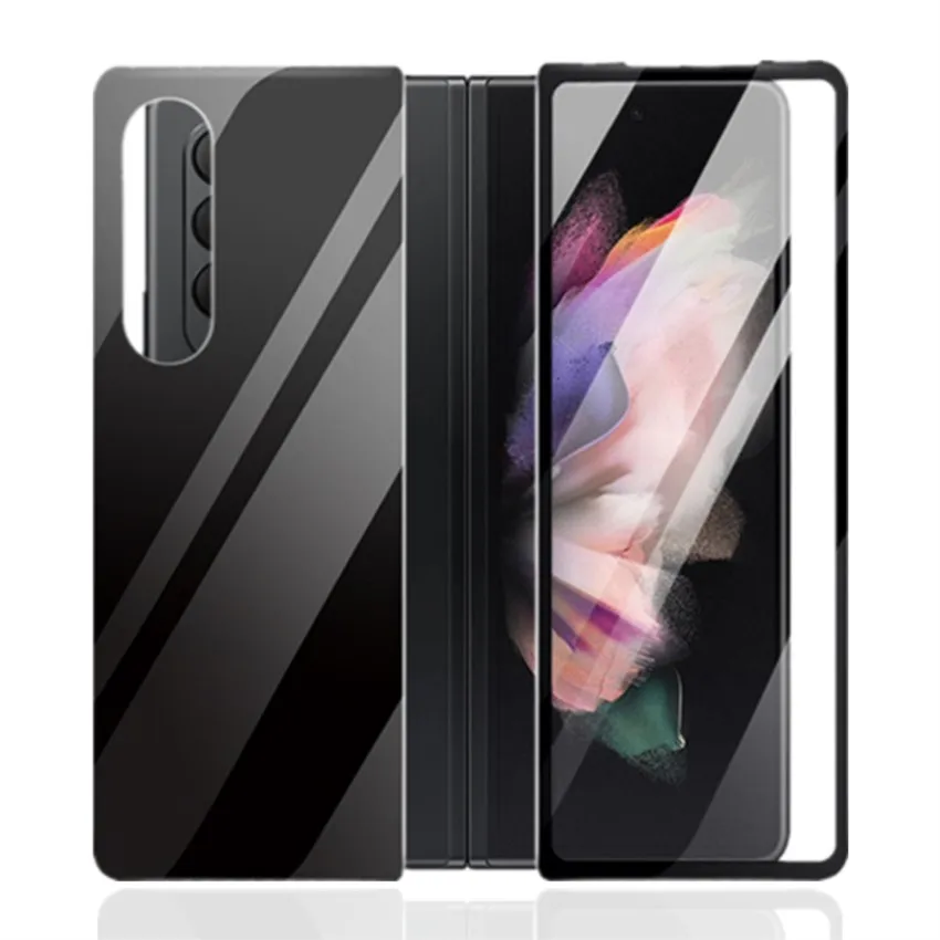 

front+back 3d curved for samsung galaxy z fold 3 5g 9h full screen cover protector film guard on for samsung galaxy z fold 3 5g