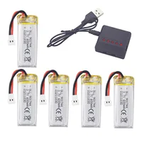 5PCS 3.7V 600mAh Lithium Battery With 5-in-1 Charger For SYMA X600W X700 X700W Aerial Photography Four Axis Aircraft Drone Parts