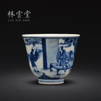 hand painted master cup single cup of blue and white porcelain jingdezhen ceramic lyt9038 kung fu tea cup by hand