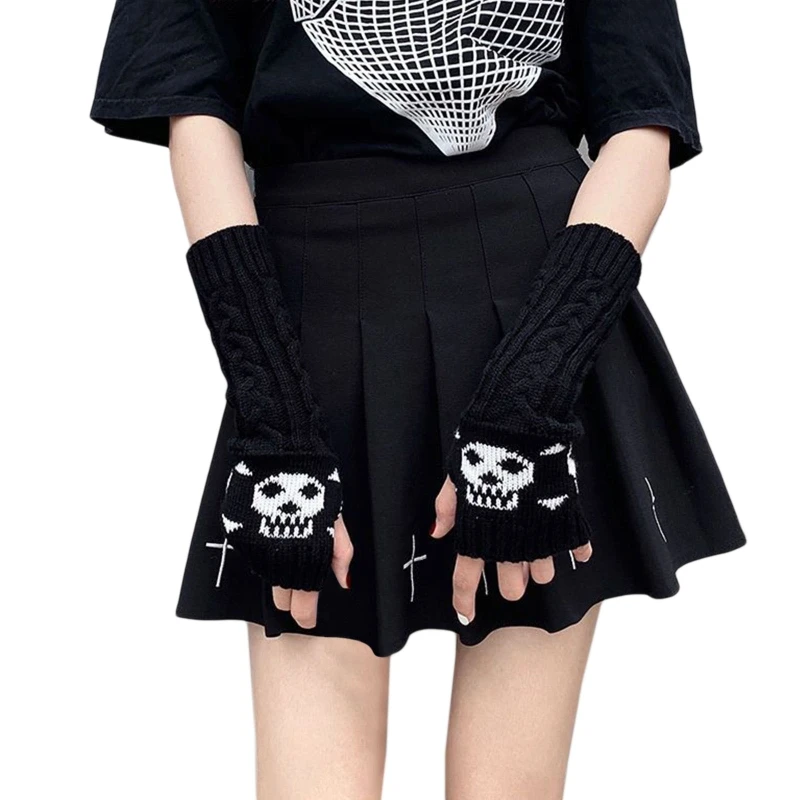 

Перчатки для сенсорного экрана, трикотажные длинные перчатки без пальцев, с защитой от ультрафиолета