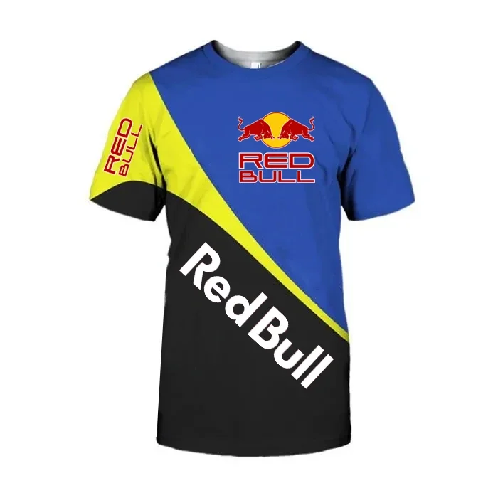 Летняя мужская футболка Red Bull для экстремальных видов спорта с 3D принтом и