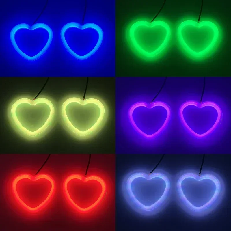 

RGB с управлением через приложение, светодиодный SRGB в форме сердца, динамические ангельские глазки, кольцо Halo, указатели поворота, Bluetooth-фара