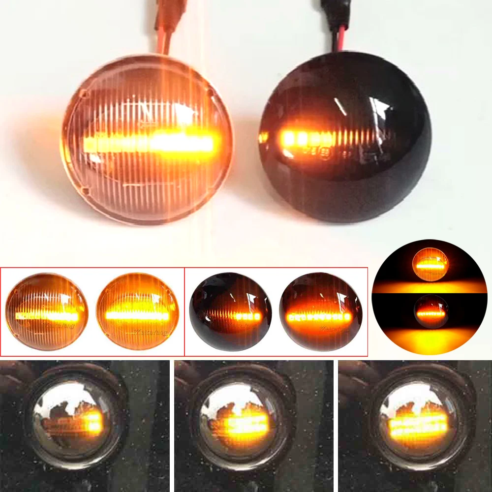 

For Land Rover Range Rover L322 2002-2012 2pcs LED Dynamic Turn Signal Side Marker Light Sequential Blinker Light Side Repeater