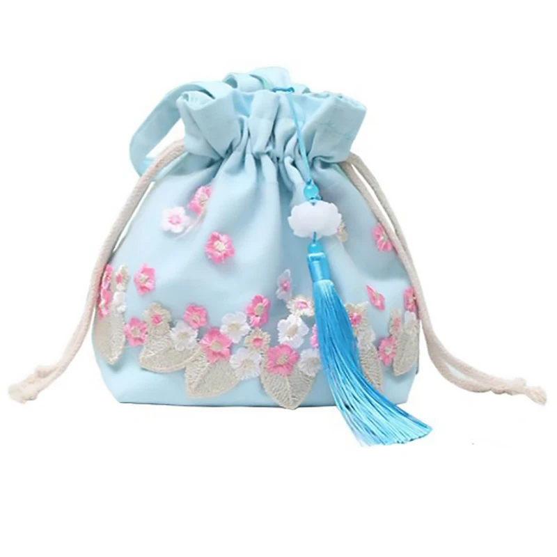 Canvas New Ancient Hanfu Chinese Style Fairy Embroidery Crossbody Bag Shoulder Mini Costume Cloth Purse