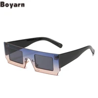 boyarn new all in one lens sunglasses steampunk personalized color contrast slice box glasses ocean color one piece sunglas
