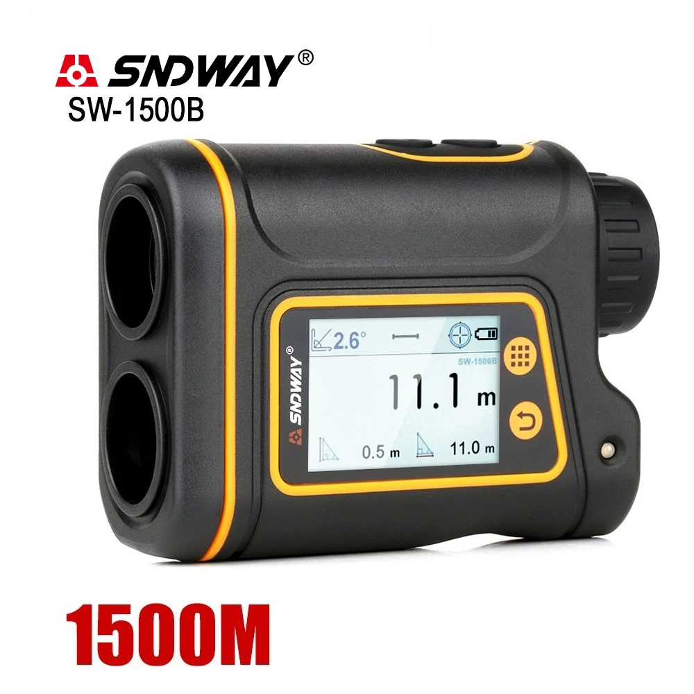 

SNDWAY Monocular telescope Laser rangefinders 1500m Laser distance meter Measuring instruments for golf sport, hunting, survey