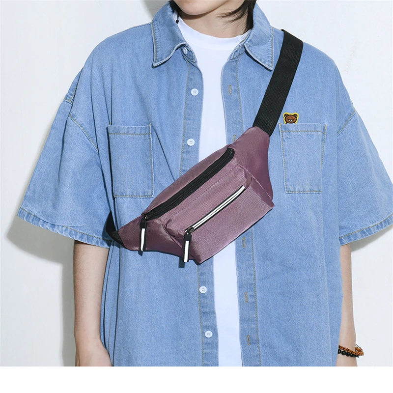 

Chest Bag Nylon Waist Bag Women Belt Bag Men Colorful Bum Bag Travel Purse Phone Pouch Pocket Fashion Travel Shoulder Purse2023