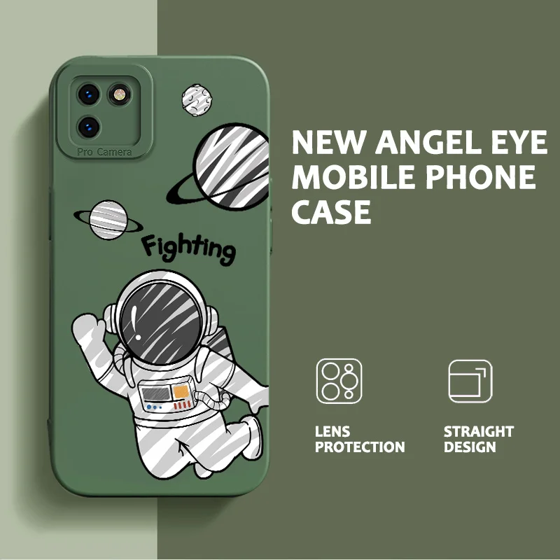 

Creative Angel Eyes Case for Realme C11 2020 C12 C15 C17 C25 C25S 7i Narzo 20 30A Planetary Astronaut Soft TPU Phone Casing