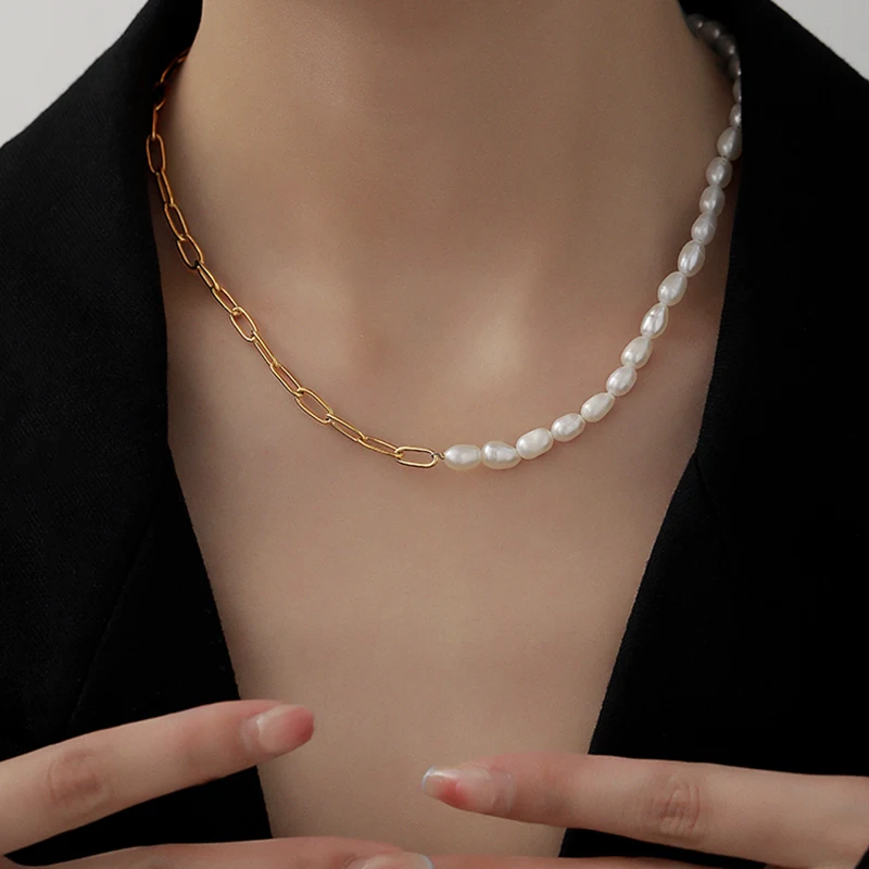 Европейская и американская цепочка из нержавеющей стали ожерелье-чокер с