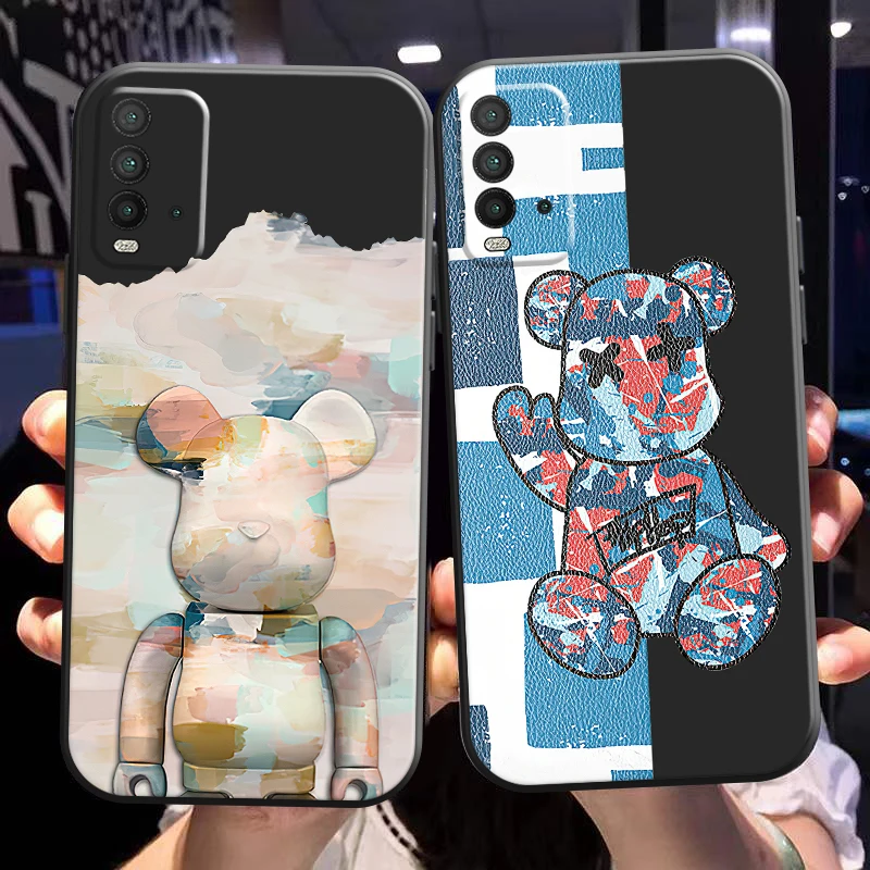 

Luxury Fashion Cool Bear Phone Case For Xiaomi Poco M3 M3 Pro 5G POCO X3 PRO NFC X3 GT Black Carcasa Coque Soft Funda