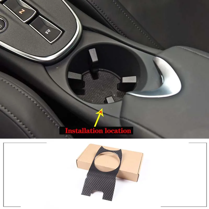 

Real Carbon Fiber For McLaren GT 2019-2022 Car Center Console Cup Holder Panel Frame Decorative Sticker Auto Accessories