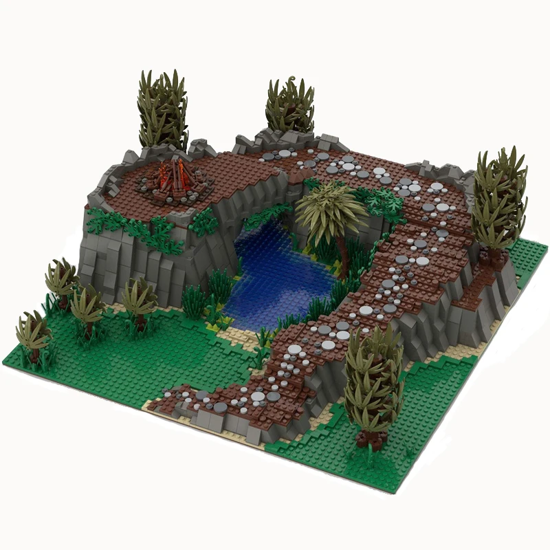 3494PCS Large Savage Tribe Scene Model Building Blocks Compatible City Construction MOC Bricks Toys for Children Birthday Gifts