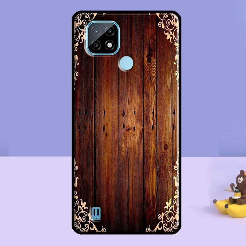 Tree Flower Bamboo Wood For OPPO Realme 8i 7 8 Pro C21 C3 GT Neo 2 Master Case OnePlus 9R 8T 9 Nord |