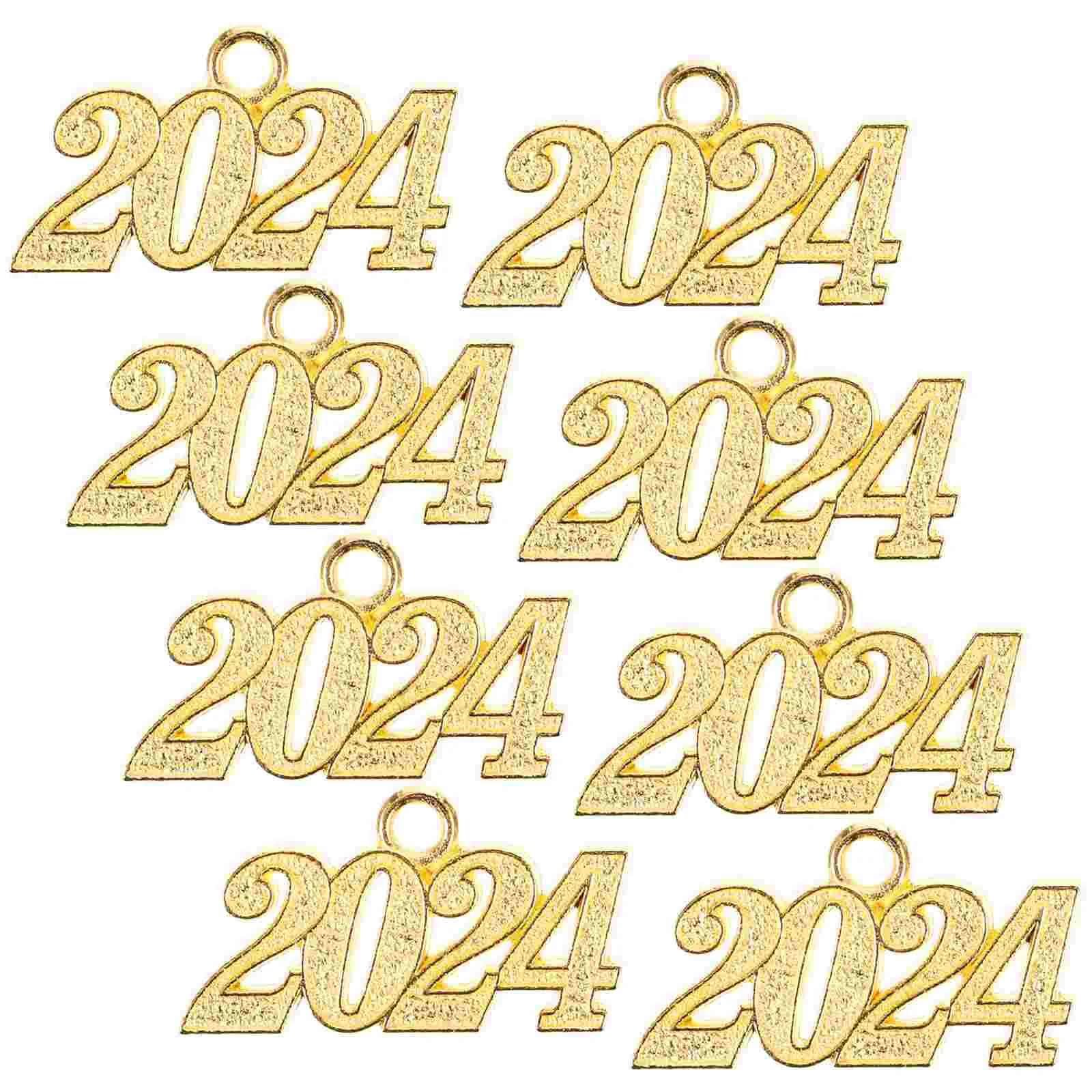 

Hat 2024 Jewelry Making Charms Number Pendants Year Bracelet DIY Crafts Accessory Earrings Digital Sign