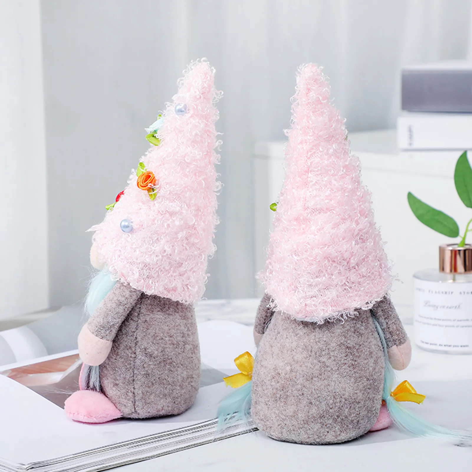 

Spring Gnomes Mother's Day Plush Gnome Decorations Adorable Stuffed Gnome Decor Ornaments Standing Gnome Plush Doll Decorations