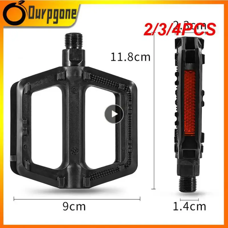 

2/3/4PCS Sturdiness Sealed Bearing Bicycle Pedals Widened Riding Accessories Reflective Sequins Bicycle Ball Pedals Pedal