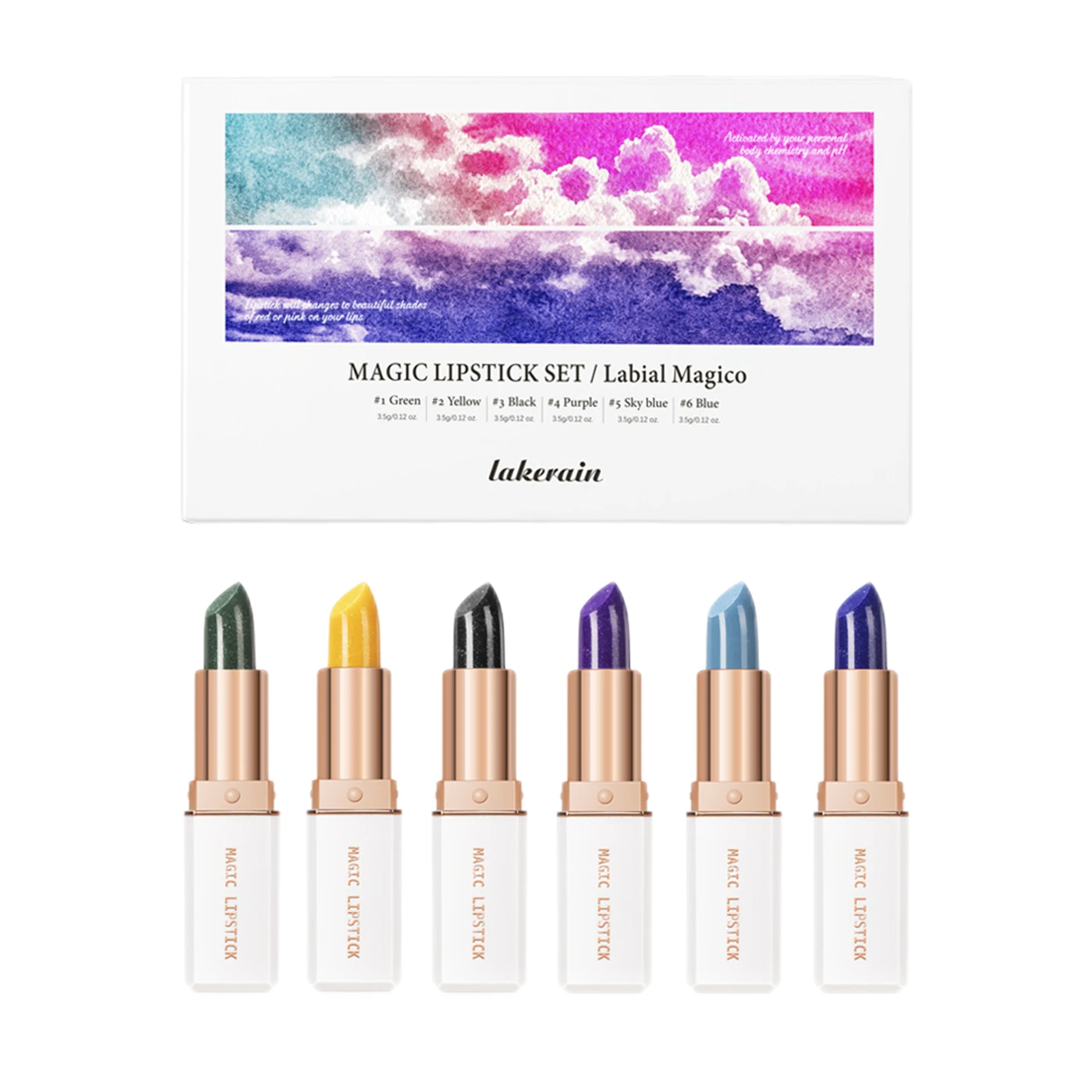 

Флуоресцентный бальзам для губ, меняющий цвет, водостойкий, стойкий, легкий